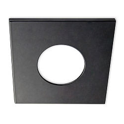 Aluminium cover for recessed spot Sys-68, angular, matt black