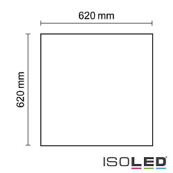 LED panel Business Line 625 UGR<19 2H, IP40, 36W 4000K 4650lm 120, white RAL 9016, not dimmable