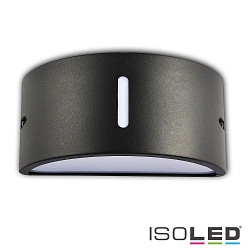 Outdoor wall luminaire Up&Down, IP54, semicircular, E27, excl. lamps, aluminium, anthracite