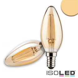 LED candle bulb Vintage Line, E14, 4W 2200K 210lm, CRi >90, dimmable, clear amber glass
