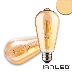 LED Edison lamp ST64 Vintage Line, E27, 8W 2200K 550lm, CRi >90, dimmable, clear amber glass