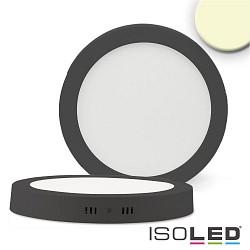 LED ceiling luminaire, IP20, round,  30cm, 24W 3000K 1850lm, dimmable, black