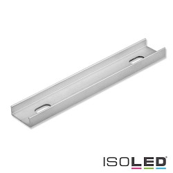 Fastening strip for mounting profiles, anodized aluminium, 10cm, drilled