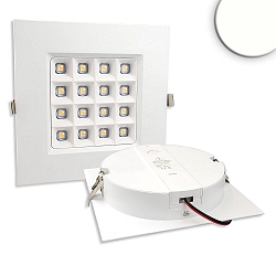 LED downlight PRISM, UGR<19, suitable for offices, IP54, angular, 11 x 11cm, fixed optics, dimmable, 10W 4000K 1020lm 90�