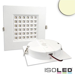 LED downlight PRISM, UGR<19, suitable for offices, IP54, angular, 19 x 19cm, fixed optics, dimmable, 18W 3000K 1950lm 90