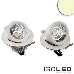 LED shop downlight SPHERE, IP42,  16.4cm, swivelling + rotatable, not dimmable, white, 35W 3000K 3100lm 38
