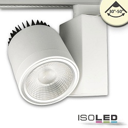 LED 3-phase track spot, 30-50 focusable, 30W, rotatable and swivelling, dimmable
