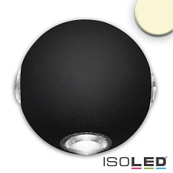 Outdoor LED wall luminaire Up&Down 4*1W CREE, with focus lenses, 4-seitig, IP54, 4W 32000K 350m, aluminium, sand black