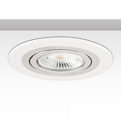 Monteringsramme rund, stiv, aluminium b�rstet, hvid