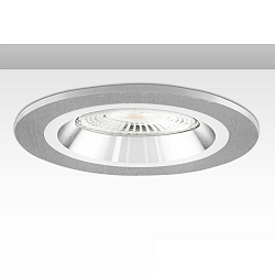 Monteringsramme rund, stiv, aluminium b�rstet, s�lv, hvid