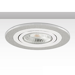 Monteringsramme rund, stiv, aluminium b�rstet, hvid