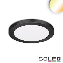 LED ceiling luminaire Slim Flex, IP44, 6W, ColorSwitch 3000|3500|4000K 510lm 120, variable opening, black