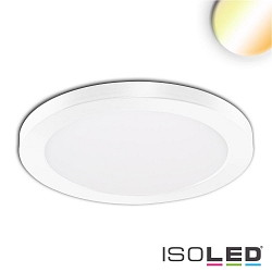LED ceiling luminaire Slim Flex, IP44, 18W, ColorSwitch 3000|3500|4000K 1530lm 120, variable opening, white