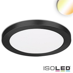 LED ceiling luminaire Slim Flex, IP44, 24W, ColorSwitch 3000|3500|4000K 2040lm 120, variable opening, black