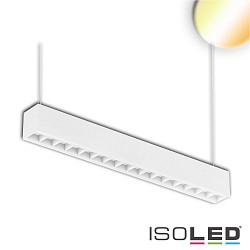 LED surface mount / hanging lamp Linear Raster 20W, stackable, 60.4cm, ColorSwitch 3000|3500|4000K, 2000lm 100, white