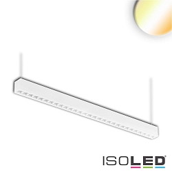 LED surface mount / hanging lamp Linear Raster 40W, stackable, 120.4cm, ColorSwitch 3000|3500|4000K, 4800lm 100, white