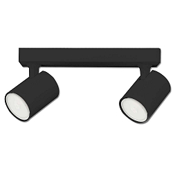 V�g- og Loftlampe svingbar GU10 IP20, sort mat d�mpbar