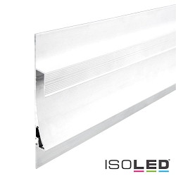 LED drywall lighting profile SINGLE CURVE, indirect lightbeam, for 1 LED-Strip, aluminium, 200cm
