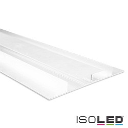 LED drywall lighting profile PLANAR, indirect lightbeam, for 2 LED strips, aluminium, 200cm
