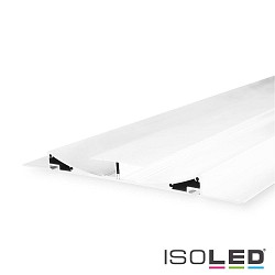 LED drywall lighting profile DOUBLE CURVE, indirect lightbeam, for 2 LED strips, aluminium, 200cm