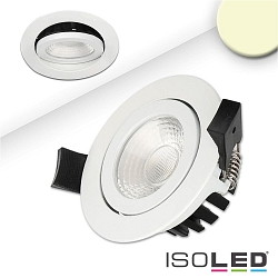 Recessed outdoor LED spot CRI >90, IP65, 8cm, 8W 3000K 650lm 36, swivelling, dimmable, white