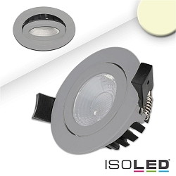 Recessed outdoor LED spot CRI >90, IP65, 8cm, 8W 3000K 650lm 60, swivelling, dimmable, silver