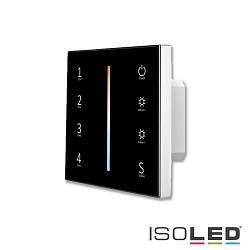 Sys-Pro dynamic white recessed touch remote + DMX output, 4 zones, 230V, black