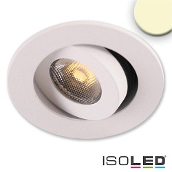 Recessed LED luminaire MiniAMP, IP40,  5.2cm, 24V DC, CRi >91, swivelling 30, dimmable