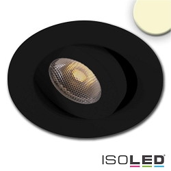 Recessed LED luminaire MiniAMP, IP40,  5.2cm, 24V DC, CRi >91, swivelling 30, dimmable, 3W 3000K 300lm 50, black