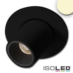 Recessed LED luminaire Pipe MiniAMP, 3W, 24V DC, rotatable and swivelling, dimmable, 3W 3000K 240lm 50, black
