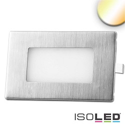 Outdoor LED wall luminaire, recessed, IP65, angular, 2.5W, ColorSwitch 3000K|4000K|6000K, incl. mounting box