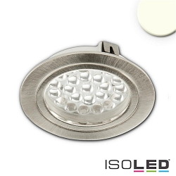 LED furniture recessed spotlight MiniAMP with lens, 12V DC, IP44,  6.5cm, 4W 3000K 250lm 60, CRI>90, fixed, dimmable