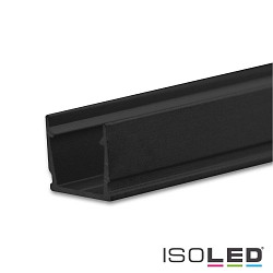 LED surface mount profile SURF10, aluminium, 200cm, black RAL 9005