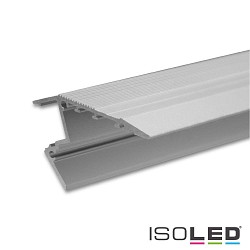 LED stair profile STAIRS13, with mill-cutted tread surface (anti-slip), anodized aluminium, 200cm
