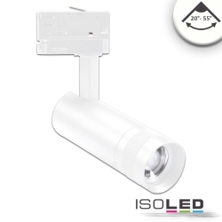 3-phase spot FOCUS ADJUST 8W swivelling, rotatable, switchable, focusable IP20, white 