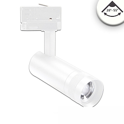 3-phase spot FOCUS ADJUST 8W swivelling, rotatable, switchable, focusable IP20