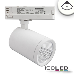 3-phase spot FOCUS FIX 38 swivelling, rotatable, switchable IP20, white 