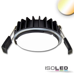 recessed luminaire SYS-90 IP44, black dimmable 11,9W 775lm 2300-6000K