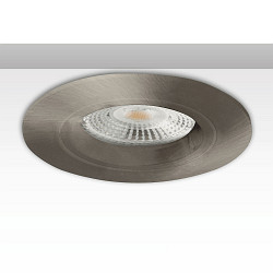 Monteringsramme GU10/MR16 rund, med lampefatning, aluminium b�rstet