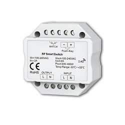 Off / omskifter SYS-PRO RF SMART SWITCH + ZIGBEE 3.0 PUSH ZigBee styrbar, omskiftelig, analog 0-10V d�mpningsudgang