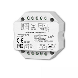 D�mper SYS-PRO RF - PHASE TYPE CHOICE justerbar, ZigBee styrbar, TRIAC, Sys-Pro styrbar, hvid mat
