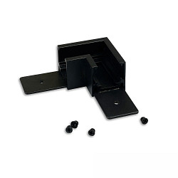 hj�rnestik CORNER 90� HORIZONTAL - TRACK48 SURFACE FLAT isoleret, mekanisk, vandret, sort