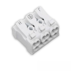 stik kontakt 2X3-POLE, 0.5-2.5MM�, MAX. 450V/16A 2-fold, 2-polet