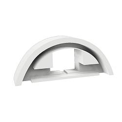 Endkappe COVER69 T5/T8 med d�ksel, med kabelhul, hvid