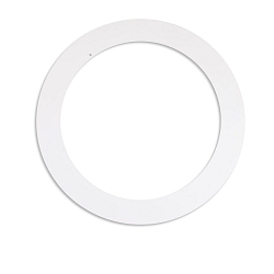 adapter INNER � 20.1CM / OUTER � 28.7CM rund, med bladfjedre, perforeret, hvid