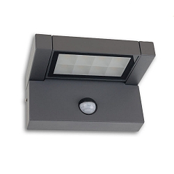 Udend�rs wall luminaire PIR (ADJUSTABLE) med sensor, vipbar, omskiftelig IP65, antracit 