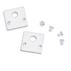 Endkappe TRACK48 SURFACE FLAT flad, overflademonteret version, s�t med 2, hvid