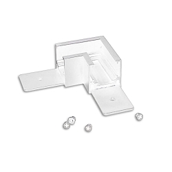 hj�rnestik CORNER 90� HORIZONTAL - TRACK48 SURFACE FLAT isoleret, mekanisk, vandret, hvid