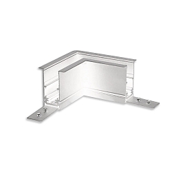 corner connector CORNER 90� HORIZONTAL - TRACK48 RECESSED isolated, mechanical, horizontal, white