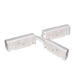 T-connector FLEXIBLE - TRACK48 electric, 4-pole, adjustable, universal, white